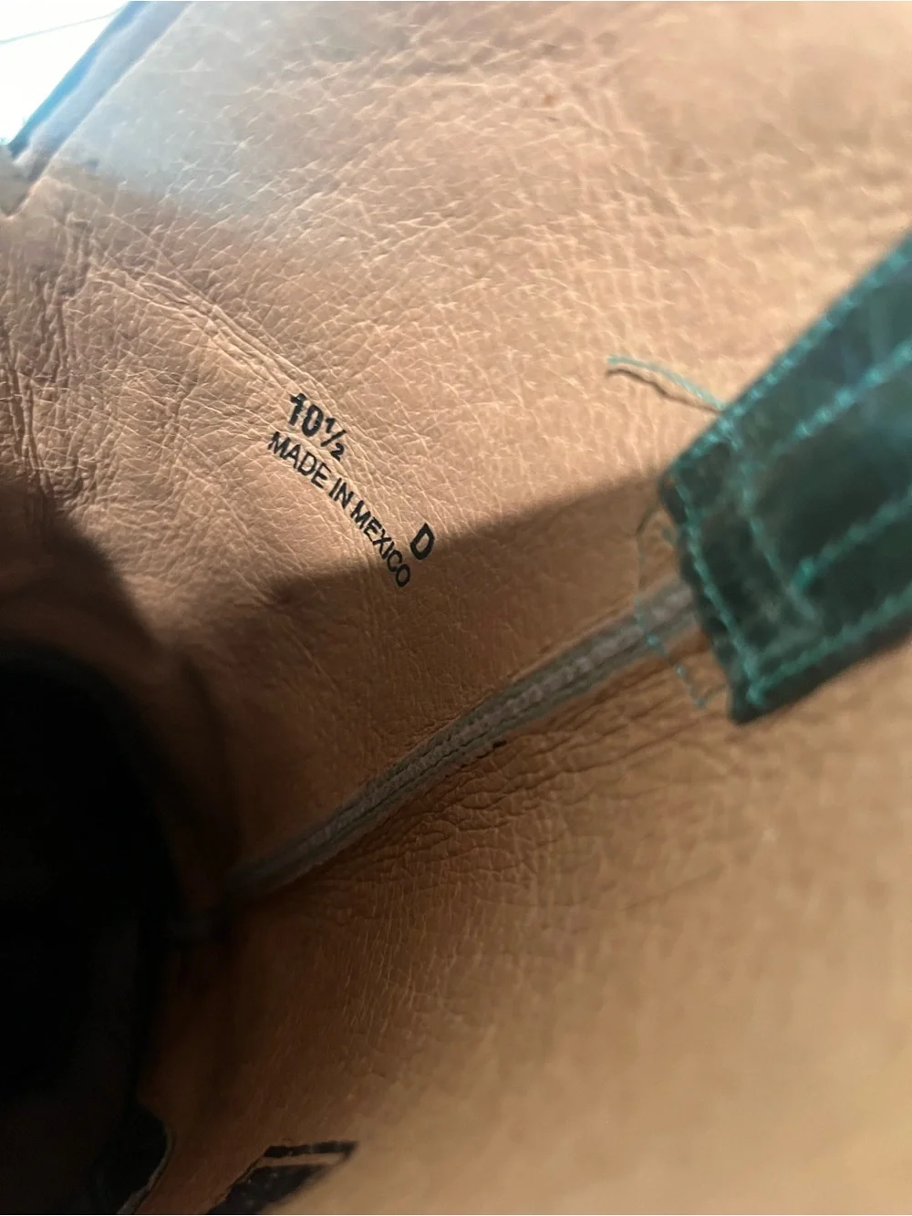 Men's Two-Tone Leather Western Boots - Brown & Green